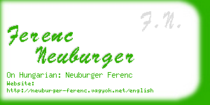 ferenc neuburger business card